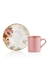 OMS COLLECTION - 11128 - Lalin - 12 Parça - Porselen Altın File - Fincan Takımı - Çiçekli Pembe OMS COLLECTION - 11128 - Lalin - 12 Parça - Porselen Altın File - Fincan Takımı - Çiçekli Pembe