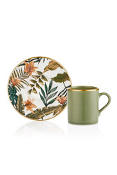 OMS COLLECTION - 11129 - Nergis - 12 Parça - Porselen Altın File - Fincan Takımı - Çiçekli Zümrüt OMS COLLECTION - 11129 - Nergis - 12 Parça - Porselen Altın File - Fincan Takımı - Çiçekli Zümrüt