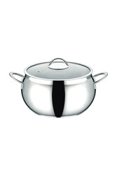 OMS COLLECTION - 2031 2 Parça Paslanmaz Çelik 26x16 Cm Küre Derin Çelik Tencere OMS COLLECTION - 2031 2 Parça Paslanmaz Çelik 26x16 Cm Küre Derin Çelik Tencere