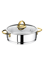 OMS COLLECTION - 2090-GL - 1. Sınıf Paslanmaz Çelik, İndüksiyonlu Ocak Uyumlu, 24x8 Cm - 3,10 Litre Çelik Tencere Gümüş Gövde, Gold Detay OMS COLLECTION - 2090-GL - 1. Sınıf Paslanmaz Çelik, İndüksiyonlu Ocak Uyumlu, 24x8 Cm - 3,10 Litre Çelik Tencere Gümüş Gövde, Gold Detay
