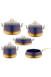 OMS COLLECTION - 3041 KEOPS - 7 Parça, Bio Granit, İndüksiyonlu, Pfoa ve Ptfe Free Tencere Tava Çeyiz Seti Mavi Renk OMS COLLECTION - 3041 KEOPS - 7 Parça, Bio Granit, İndüksiyonlu, Pfoa ve Ptfe Free Tencere Tava Çeyiz Seti Mavi Renk