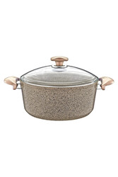 OMS COLLECTION - 3110 2 Parça Bio Granit Derin Tencere 20x10 Cm 2,60 Litre Sütlü Kahve Rengi OMS COLLECTION - 3110 2 Parça Bio Granit Derin Tencere 20x10 Cm 2,60 Litre Sütlü Kahve Rengi