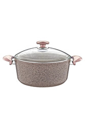 OMS COLLECTION - 3110 2 Parça Bio Granit Derin Tencere 22x11,5 Cm - 3,5 Litre Kapasiteli Gri Renk OMS COLLECTION - 3110 2 Parça Bio Granit Derin Tencere 22x11,5 Cm - 3,5 Litre Kapasiteli Gri Renk