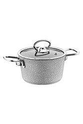 OMS COLLECTION - 3111 2 Parça Bio Granit Mini, Mama, Çorba Tenceresi 12x7,5 Cm - 0,7 Litre Gri Renk OMS COLLECTION - 3111 2 Parça Bio Granit Mini, Mama, Çorba Tenceresi 12x7,5 Cm - 0,7 Litre Gri Renk