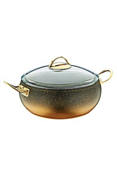 OMS COLLECTION - 3141 2 Parça Bio Granit Tencere 32x11,5 Cm Gold OMS COLLECTION - 3141 2 Parça Bio Granit Tencere 32x11,5 Cm Gold