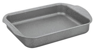 3213 - Tek Parça Biogranit, Yanmaz, Yapışmaz 35x27x7 Cm Dikdörtgen Fırın Tepsisi - Gri Renk