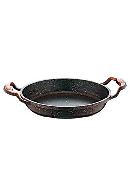 3248 - Tek Parça, Bio Granit, Döküm, 22 Cm Sahan, Tava Siyah Gövde, Bakır Detay