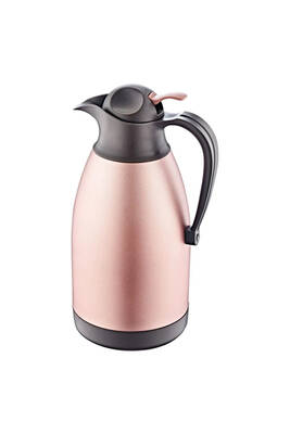 3281 - 2 Parça - Paslanmaz Çelik, 1,5 Litre Sıcak, Soğuk, Termos Rose Gold Gövde, Siyah Detay