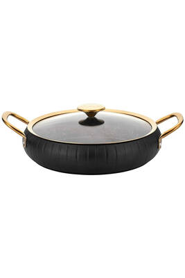 3529 9 Parça Meridian Granit Tencere Tava Seti 152.3529.sıyah.gold