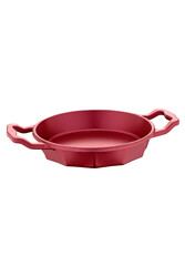 3726 - 4 Parça, (18-22 Cm) - Cam Kapaklı, Bio Granit, Döküm, Sahan Seti Kırmızı Gövde, Platin Detay - Thumbnail