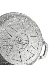 3728 - 2 Parça - Döküm, Bio Granit, ( 16 ve 20 Cm ) Sahan Seti, Gri Renk - Thumbnail