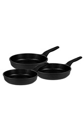 OMS COLLECTION - 3737 - 3 Parça, Bio Granit, Sağlıklı, Modern Model, Tava Seti Siyah Gövde, Siyah Detay OMS COLLECTION - 3737 - 3 Parça, Bio Granit, Sağlıklı, Modern Model, Tava Seti Siyah Gövde, Siyah Detay