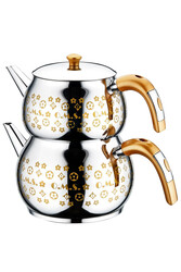 OMS COLLECTION - 8040 - 4 Parça - Paslanmaz Çelik, İndüksiyon Uyumlu, Çaydanlık Seti Gold Renk OMS COLLECTION - 8040 - 4 Parça - Paslanmaz Çelik, İndüksiyon Uyumlu, Çaydanlık Seti Gold Renk