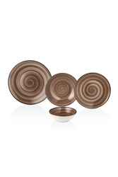 OMS COLLECTION - ARTE - 11115 - 24 Parça, Modern, Yenilikçi, Porselen Yemek Takımı Kahve Rengi OMS COLLECTION - ARTE - 11115 - 24 Parça, Modern, Yenilikçi, Porselen Yemek Takımı Kahve Rengi