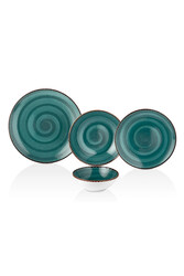 OMS COLLECTION - ARTE - 11115 - 24 Parça, Modern, Yenilikçi, Porselen Yemek Takımı, Petrol Yeşili OMS COLLECTION - ARTE - 11115 - 24 Parça, Modern, Yenilikçi, Porselen Yemek Takımı, Petrol Yeşili