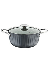 OMS COLLECTION - COLONNA -3118 - 2 Parça, Cam Kapaklı, 24X11 Cm, 4,0 Litre, Bio Granit, Derin Tencere, Antrasit Gövde OMS COLLECTION - COLONNA -3118 - 2 Parça, Cam Kapaklı, 24X11 Cm, 4,0 Litre, Bio Granit, Derin Tencere, Antrasit Gövde