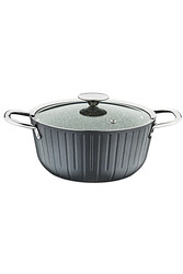 OMS COLLECTION - COLONNA -3118 - 2 Parça, Cam Kapaklı, 28X12 Cm, 6,2 Litre, Bio Granit, Derin Tencere, Antrasit Gövde OMS COLLECTION - COLONNA -3118 - 2 Parça, Cam Kapaklı, 28X12 Cm, 6,2 Litre, Bio Granit, Derin Tencere, Antrasit Gövde