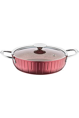Colonna - 3318 - 2 Parça, Bio Granit, 28x7 Cm - 6,2 Litre Tencere Bordo Gövde, Platin Detay