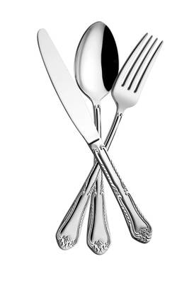 DIANA - 4125 - 72 Parça, 1. Sınıf Paslanmaz Çelik, Modern, Çatal, Kaşık, Bıçak Takımı, Gümüş Renk