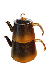 OMS COLLECTION - Granit Çaydanlık Takımı Xl Gold Renk OMS COLLECTION - Granit Çaydanlık Takımı Xl Gold Renk