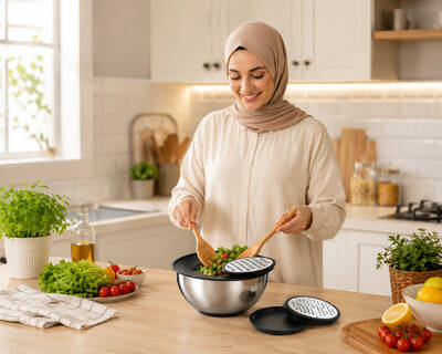 Oms Collection 1. Sınıf Paslanmaz Çelik 24 Cm Karıştırma Rende Saklama Kabı Seti ( 1125 - Gümüş )