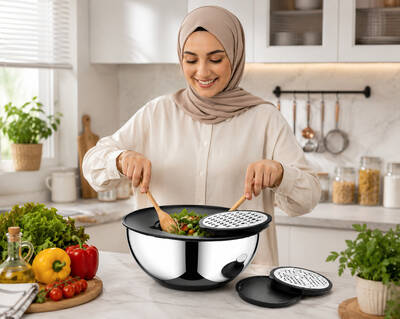 Oms Collection 1. Sınıf Paslanmaz Çelik 24 Cm Karıştırma Rende Saklama Kabı Seti ( 1125 - Gümüş )