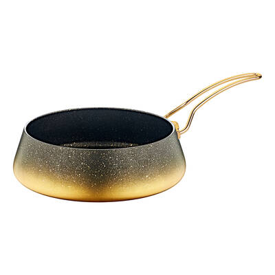 Oms Collection 3042 9 Parça Biogranit Keops Tencere Seti Siyah Gold Renk