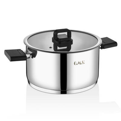 Oms Collection 8 Parça Katlanabilir Saplı İndüksiyon Taban Çelik Tencere Seti ( 1150 - Gümüş )