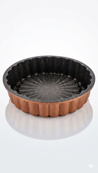 Oms Collection - Biogranit Döküm 26 Cm Chese Cake Tart Kek Kalıbı ( 3296 - Siyah Gold ) - Thumbnail