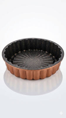 Oms Collection - Biogranit Döküm 26 Cm Chese Cake Tart Kek Kalıbı ( 3296 - Siyah Gold )