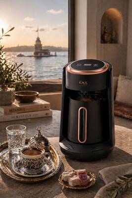 Oms Collection - Cafetura - 2 Parça 4 Kişilik Gurme Otomatik Kahve Makinesi ( 8800 - Siyah )