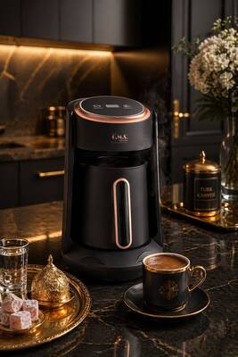 Oms Collection - Cafetura - 2 Parça 4 Kişilik Gurme Otomatik Kahve Makinesi ( 8800 - Siyah )