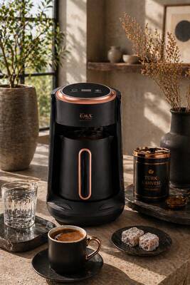 Oms Collection - Cafetura - 2 Parça 4 Kişilik Gurme Otomatik Kahve Makinesi ( 8800 - Siyah )