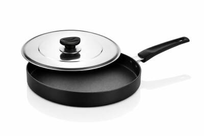 Oms Collection 2 Parça Güçlü Biogranit Kapaklı Balık Tavası ( 3739 - 32 - Siyah )