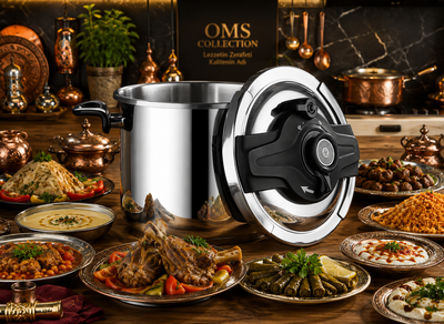 Oms Collection - Klipso 12 Litre İndüksiyon Taban Düdüklü Tencere ( 5106 - 12 - Siyah )