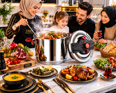 Oms Collection - Klipso 14 Litre İndüksiyon Taban Düdüklü Tencere ( 5106 - 14 - Siyah )