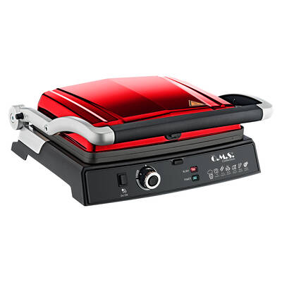 Oms Collection - Otomatik Çok Amaçlı Grill Tost Makinesi ( 3278 - Kırmızı )