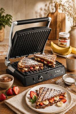 Oms Collection - Otomatik Çok Amaçlı Grill Tost Makinesi ( 3278 - Siyah )