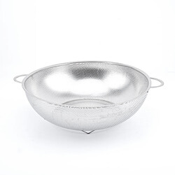 Oms Collection SILVEXA Ayaklı %100 Paslanmaz Çelik İnce Delikli Süzgeç ( 7502 - 25 Cm - Gümüş ) - Thumbnail