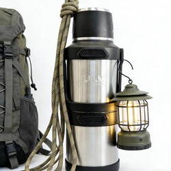 OMS COLLECTION - Oms Collection - STORMTHERMO 5 Pcs. Paslanmaz Çelik Sıcak & Soğuk Termos ( 8501 - 1,3 Litre - Gümüş )