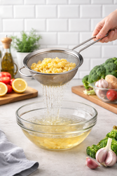 OMS COLLECTION - Oms Collection NOVA Tek Parça %100 Paslanmaz Çelik İnce Delikli Süzgeç ( 7500 - 22 Cm - Gümüş )