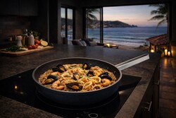 OMS COLLECTION - Oms Collection Durastone Peek Çizilmez İndüksiyon Taban Tava ( 3735 - 26 - IND - Siyah )