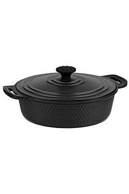 Trıana - 3536 - 7 Parça Biogranit, Döküm, Tencere , Tava, Çeyiz Seti - Siyah Renk