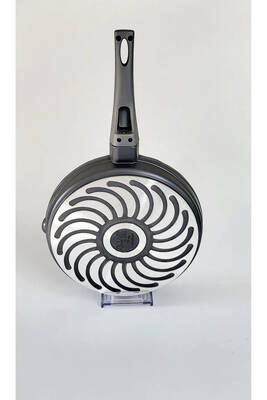 WAVE - 3738 - 3 Parça Biogranit, Döküm, Grill Özellikli, Ergonomik Saplı, Tava Seti Siyah